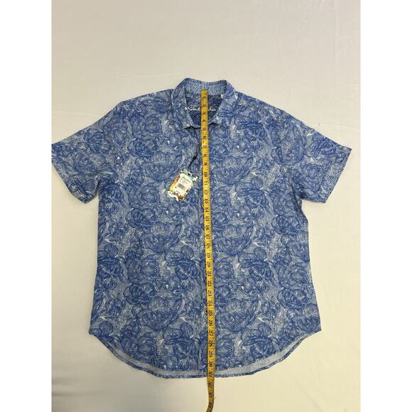 Robert Graham Blue Floral Casual Button Down Shirt - Picture 8 of 11
